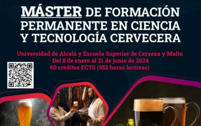 Máster de Cerveza: últimos días para  inscribirse en la 59ª promoción de la  formación de posgrado de la Universidad de Alcalá y la Escuela Superior de Cerveza y  Malta
